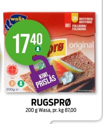 Kiwi Wasa knekkebrød tilbud