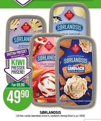 Kiwi Sørlandsis is tilbud