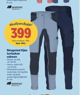 Coop Extra Skogstad kjøs turbukse voksen tilbud