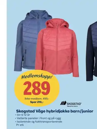 Coop Extra Skogstad våge hybridjakke barn/junior tilbud