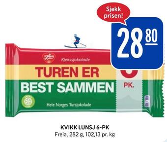 Rema 1000 Kvikk lunsj 6-pk tilbud