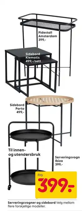 Rusta Serveringsvogner og sidebord tilbud