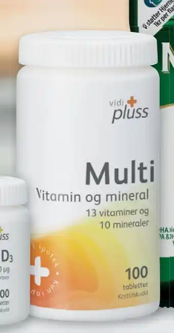 Vitusapotek Vidi pluss multi, 100 stk tilbud