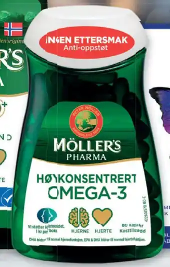 Vitusapotek Møller's pharma høykonsentrert omega tilbud