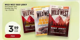 Scandinavian Park Wild west beef jerky tilbud