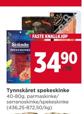 Meny Tynnskåret spekeskinke tilbud