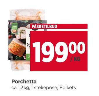 Meny Porchetta tilbud