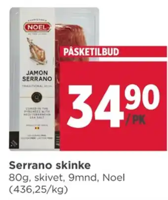 Meny Noel serranoskinke tilbud