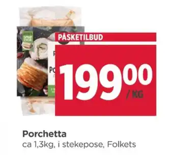 Meny Folkets porchetta tilbud