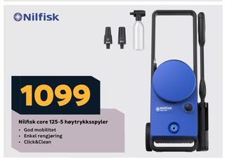 Megaflis Nilfisk core 125-5 høytrykksspyler tilbud