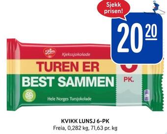 Rema 1000 Kvikk lunsj 6-pk tilbud
