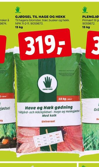 jem & fix Gjødsel til hage og hekk tilbud