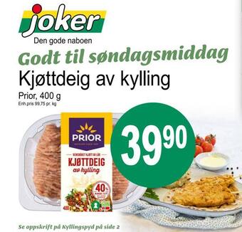 Joker Kjøttdeig av kylling tilbud