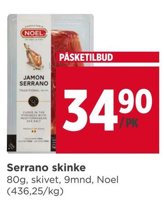 Meny Serrano skinke tilbud