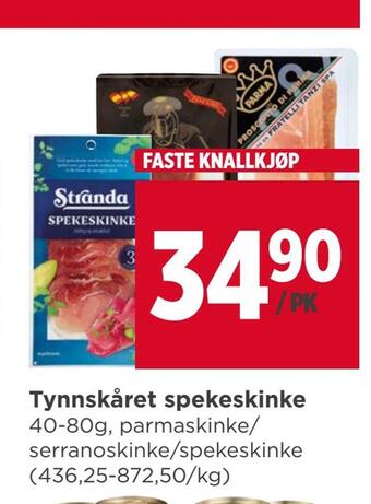 Meny Tynnskåret spekeskinke tilbud