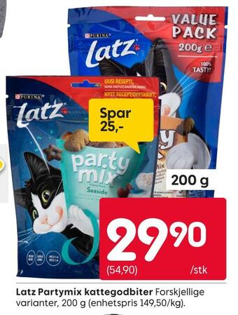 Rusta Latz partymix kattegodbiter. tilbud