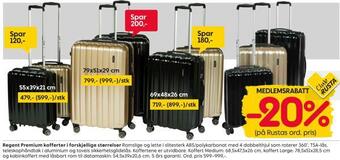 Rusta Regent premium kofferter i forskjellige størrelser tilbud