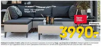 Rusta Pakkepris lissabon, 5 deler, sofa tilbud