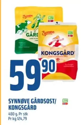 Coop Obs Kongsgård ost tilbud