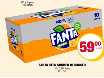 Coop Extra Fanta zero brus tilbud