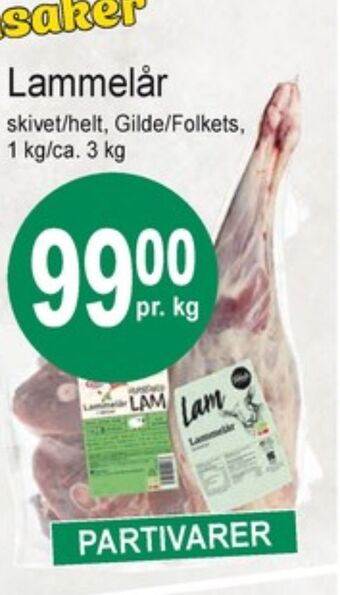 Joker Gilde lammelår tilbud