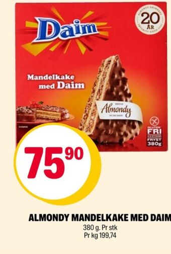 Coop Extra Almondy kake tilbud