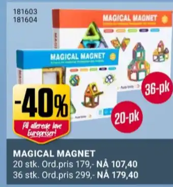 Europris Magical magnet byggesett tilbud