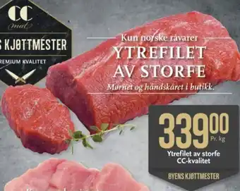 CC Mat Ytrefilet Av Storfe CC-Kvalitet tilbud