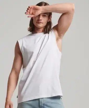Superdry Brodert singlet i økologisk bomull tilbud