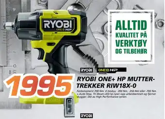 Coop Byggmix Ryobi one+ hp mutter­ trekker riw18x-0 tilbud