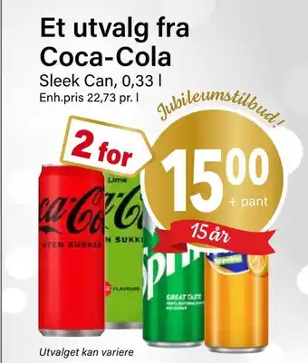 Nærbutikken Et utvalg fra coca-cola tilbud