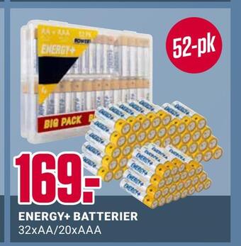 Europris Energy+ batterier tilbud