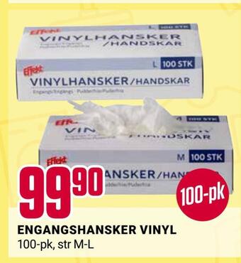 Europris Engangshansker vinyl tilbud