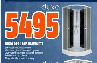 Obs Bygg Duxa opal dusjkabinett tilbud