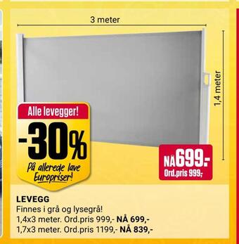 Europris Levegg tilbud