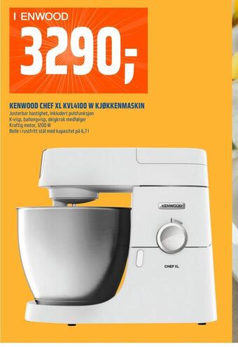 Coop Obs Kenwood chef xl kvl4100 w kjøkkenmaskin tilbud