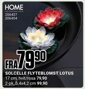 Europris Solcelle flyteblomst lotus tilbud