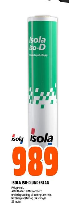 Obs Bygg Isola iso-d underlag tilbud