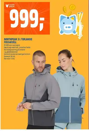 Coop Obs Northpeak 3 l turjakke fossafjell tilbud