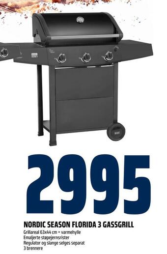 Obs Bygg Nordic season florida 3 gassgrill tilbud