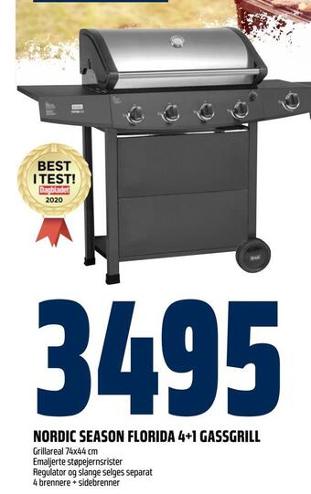 Obs Bygg Nordic season florida 4+1 gassgrill tilbud