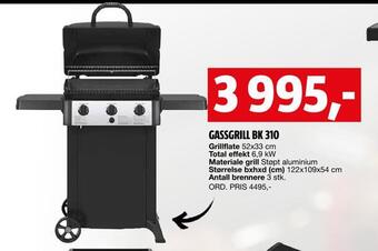 Bauhaus Gassgrill bk 310 tilbud