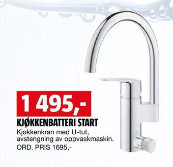 Bauhaus Kjøkkenbatteri start tilbud