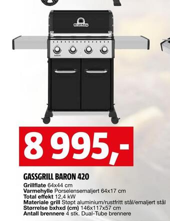 Bauhaus Gassgrill baron 420 tilbud