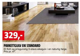 Bauhaus Parkettgulv eik standard tilbud