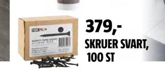 Bauhaus Skruer svart tilbud