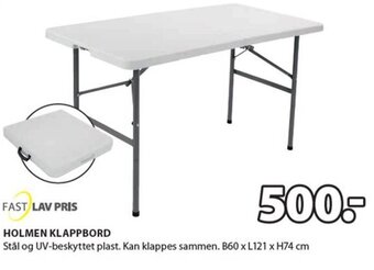 JYSK Holmen Klappbord tilbud