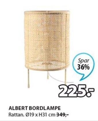 JYSK Albert Bordlampe tilbud