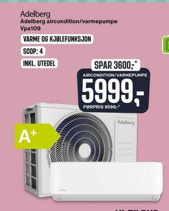 Skousen Adelberg aircondition/varmepumpe vpa109 tilbud
