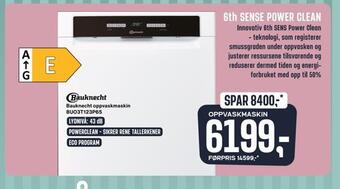 Skousen Bauknecht oppvaskmaskin buo3t123p65 tilbud